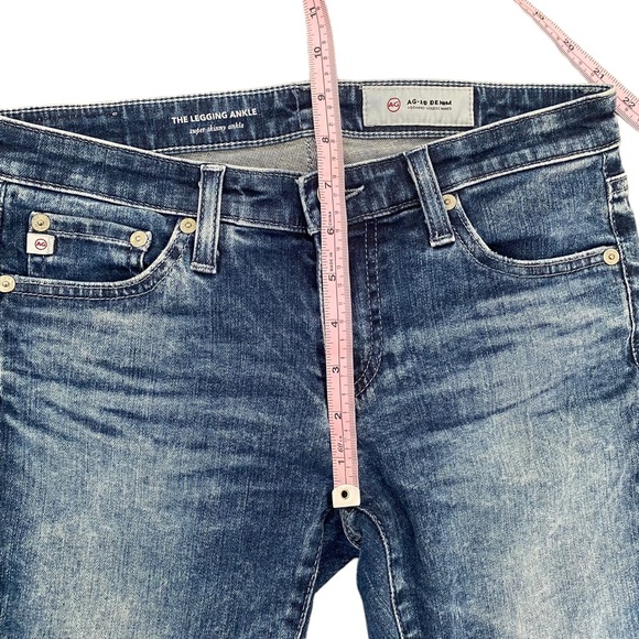 AG The Legging Ankle | Super Skinny Ankle Stonewash Jeans with Raw Hem 26 - Picture 13 of 16